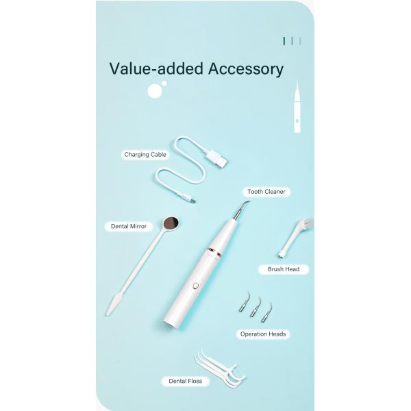 600mAh Household Ultrasonic Tooth Cleaner 86g Ergonomic USB Charging