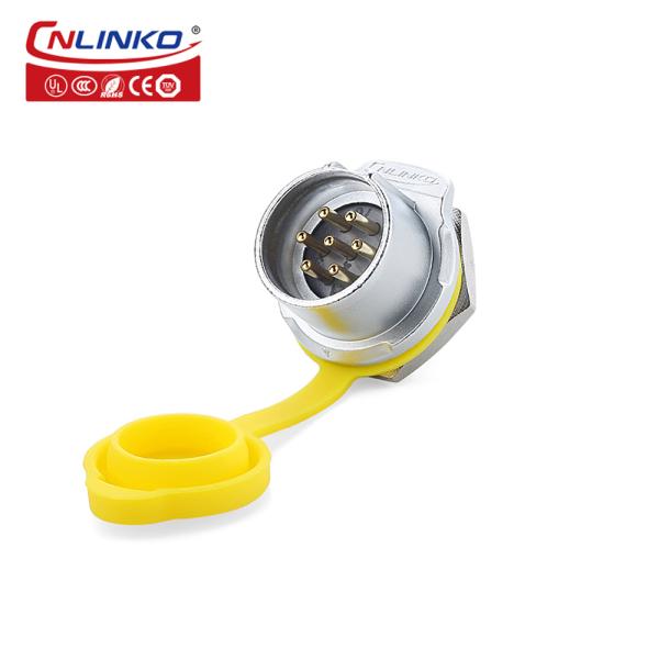 Cnlinko Ip68 Battery Bulkhead Circular Plug Socket Electrical 7 Pin Waterproof Connector