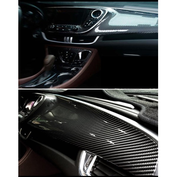 6D PPF Carbon Fiber Gold Surface Car Vinyl Wrapping Film 6.5mil