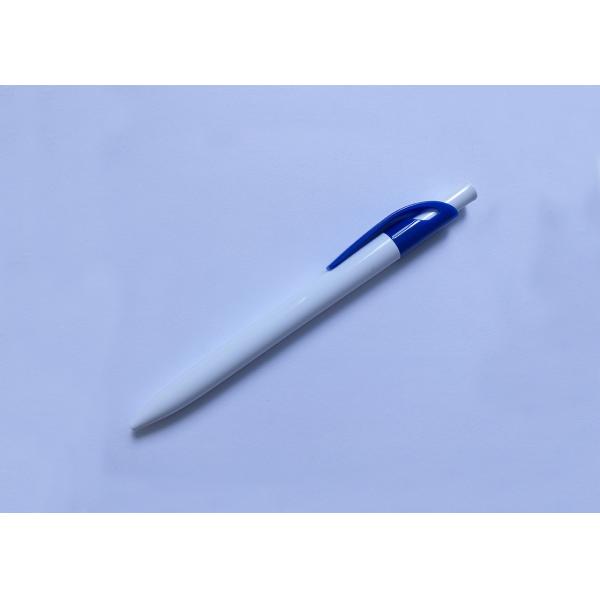 White Color Simpe Plastic Ball Pen with customized or silk printing for promotion