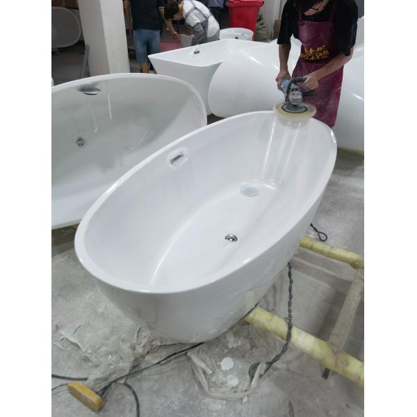 Oval Luxury Freestanding Bathtub Egg Design with Customized Request and Hand Control