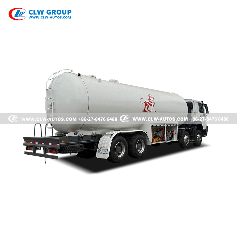 Sinotruk HOWO 8x4 35.5m³ High-Capacity LPG Bobtail Truck with WEICHAI 365-400HP Engine and Q345R Steel Tank