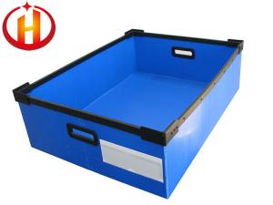Printable Custom Blue Foldable Corrugated Plastic Box With Frames