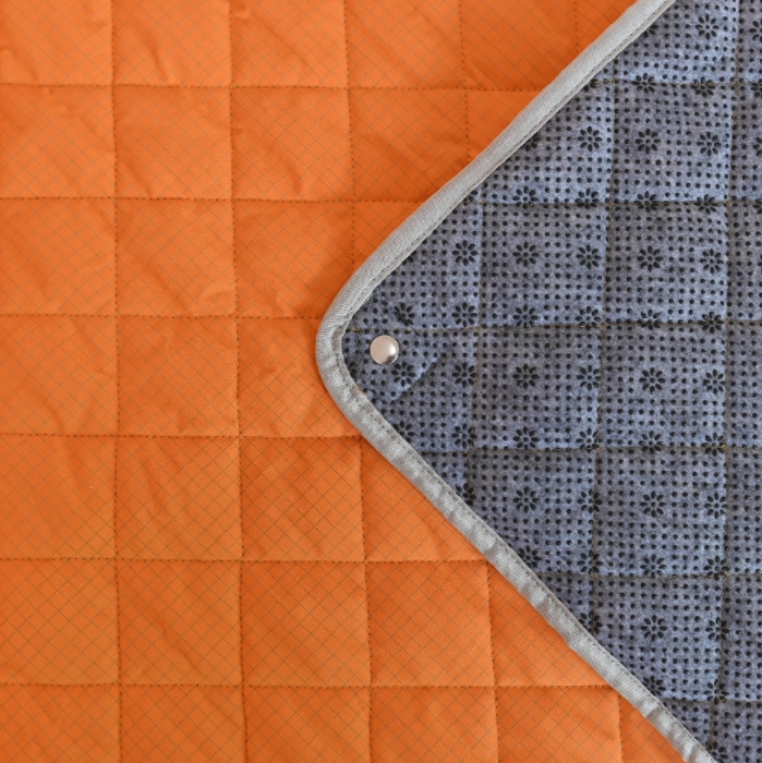 Orange Plush Silver Sleep Pad Mat Grounding Mattress with Conductive Earthed Bed Mat Cord Improved Sleep Quality Safety Product