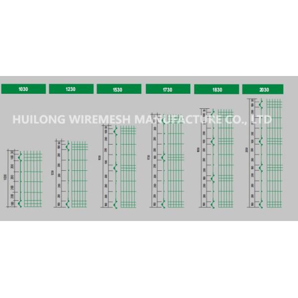 Зеленый цвет 1.8mx2.5m гальванизировал сваренную загородку для сада стены периметра