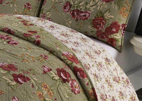 Printed Machine Quilting Bedspreads And Coverlets 3pcs Color / Pattern Customized