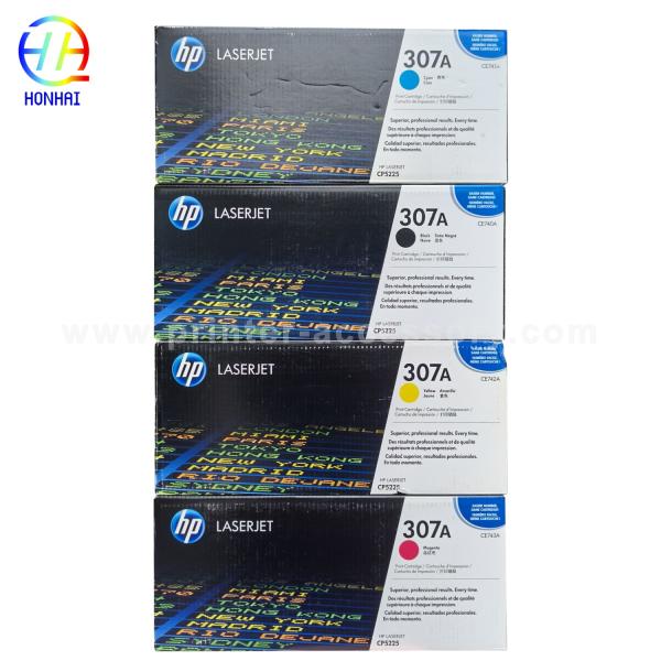 Cartucho de tóner original para HP Color LaserJet Professional CP5225dn CP5225n 307A CE740A CE741A CE742A CE743A Cartucho de tóner para impresora LaserJet