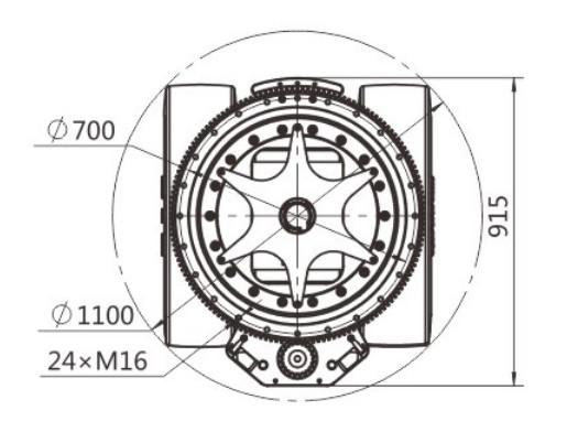 Horizontal Two Wheel Planetary Series AGV Drive System 7500W Wheel Diameter 780MM