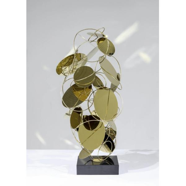 Sweet Design Modern Luxury Stainless Steel Rose Gold Floor Sculpture For Decor