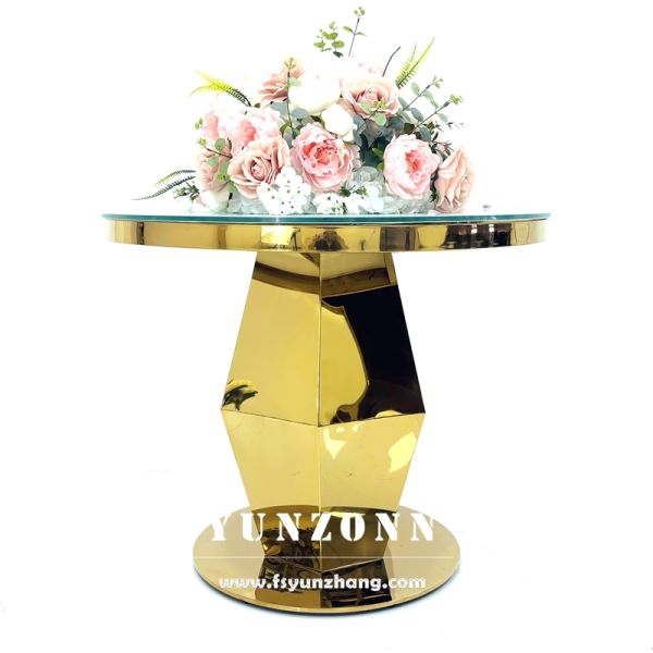 Gold Stainless Steel Cake Stand for Weddings Events Hotel Furniture & Party Decorations for Dining Living Room Outdoor Use