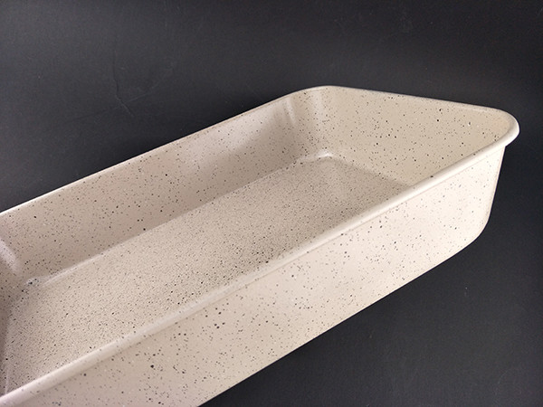 Amazon hot selling Carbon Steel deep square Pan with Marble Non-stick coating