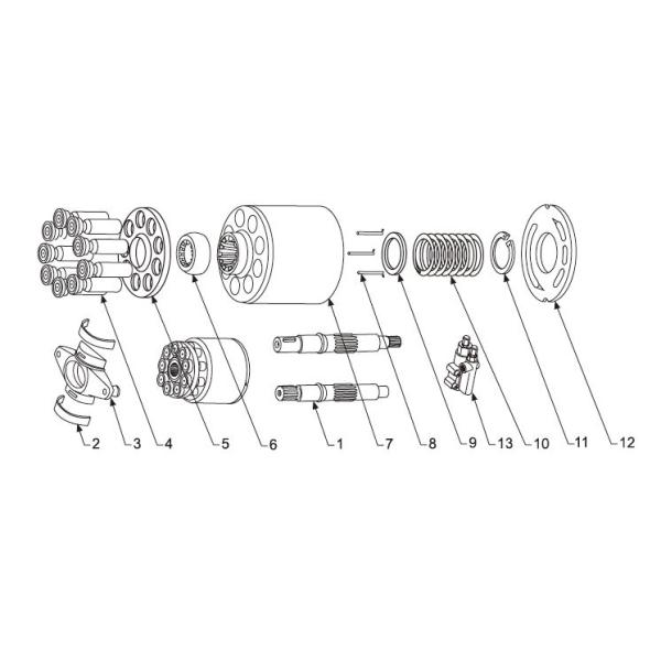 A10VSO28/A10VSO45/A10VSO71/A10VSO100/A10VSO140 Рексрот Гидравлические части насоса Цилиндр Бок/ ДФР клапан