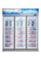 3 o fã comercial ereto do congelador -22°C da exposição das portas que refrigera com automático degela