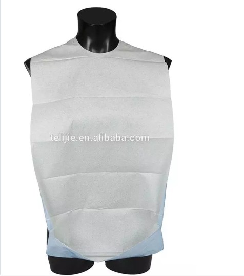 Disposable Paper + PE 38*76cm Adult Eating Bibs