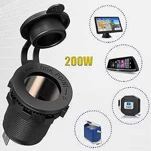 Cargador de encendedor de coche USB PD QC3.0 54W resistente al agua, pantalla táctil, 145g