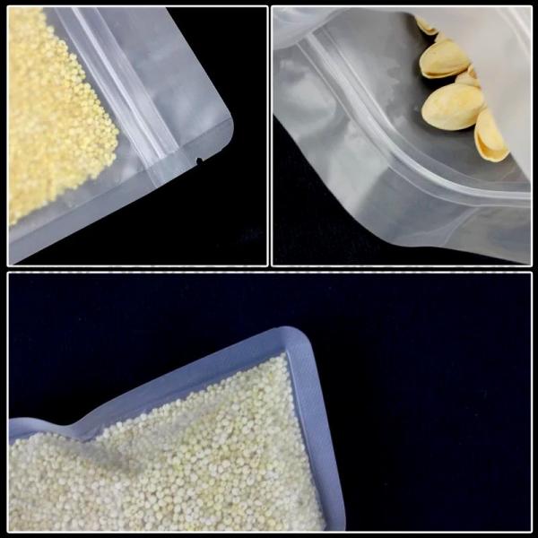 Zipper Transparent Plastic Retail Bag For Spice Packaging