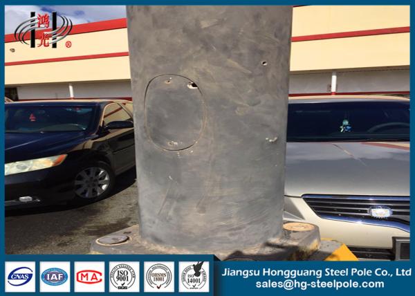 Mergulho quente claro tubular cónico americano de pólos de inundação do padrão Q235 galvanizado com luz da caixa de sapata