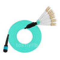 La sortance MPO de connecteur de LC câble la corde de correction optique de fibre multimode de LSZH