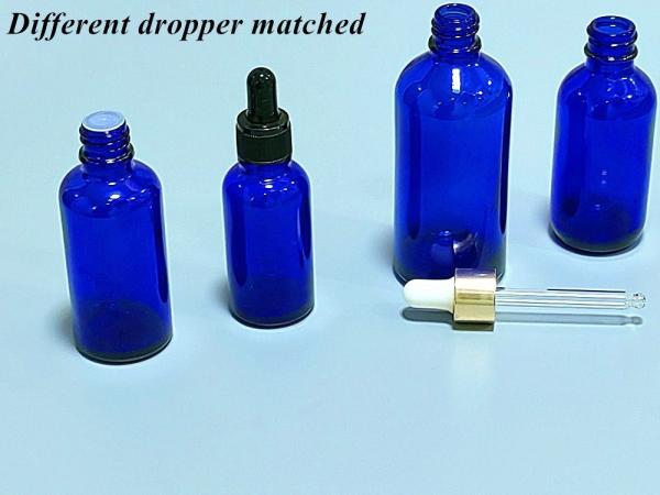 20ml 30ml Essential Oil serum skincare cosmetic package bottle Cobal Blue Glass Dropper Bottle with Dropper