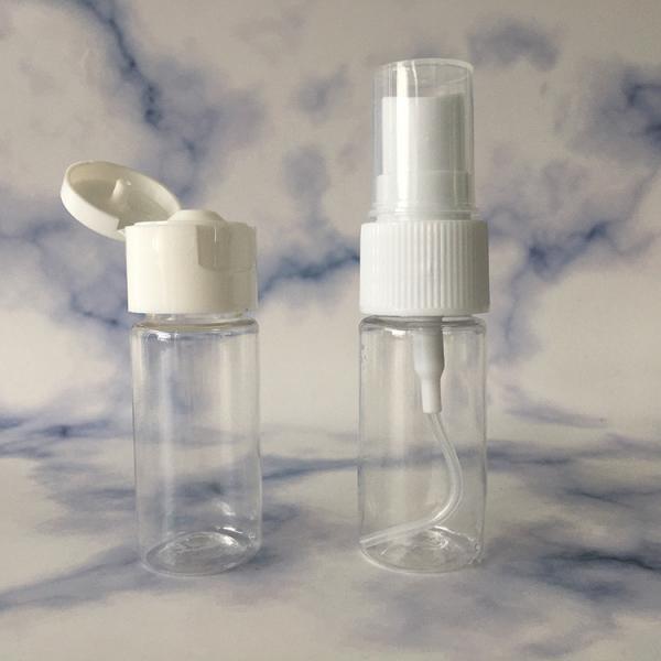 Botelha de spray de embalagem plástica PET de alta capacidade de 100 ml de 120 ml de 150 ml de 200 ml de 250 ml de 500 ml de embalagem de plástico transparente branco âmbar azul