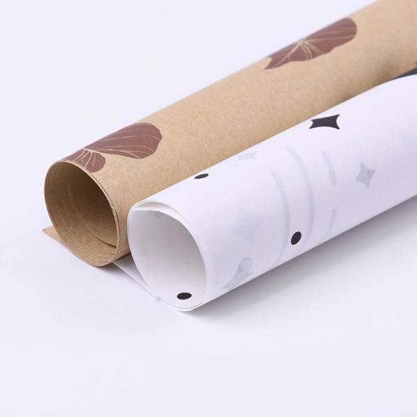 Wedding Gift Wrapping Paper Rolls , Kraft Christmas Wrapping Paper Roll With Designs Eco Friendly Printing 700 x 500mm
