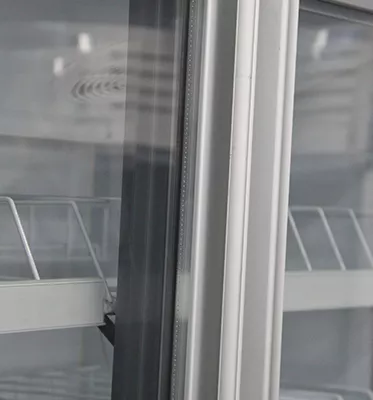 Air Cooling Upright Glass Door Chiller Double Door 1260L