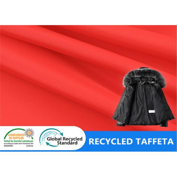 Plain 210T 58 Recycled Polyester Fabric For Cloth Lining