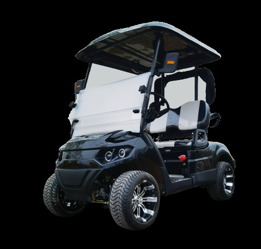 Электрическая тележка для гольфа с двумя местами, с батареей, хорошая конструкция, легкая.