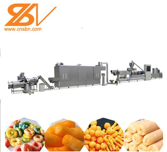 Professional Corn Puff Making Machine / Snack Food Extruder Machine