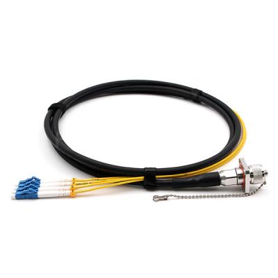 IP67 Outdoor ODC Fiber Cable Socket To LC UPC 4 Cores 9/125 OS2 G657A1 TPU Jacket 4,8mm