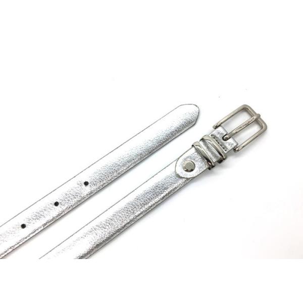 Silver Color Women's Fashion Leather Belts With Metal Buckle / Casual Jean Belt