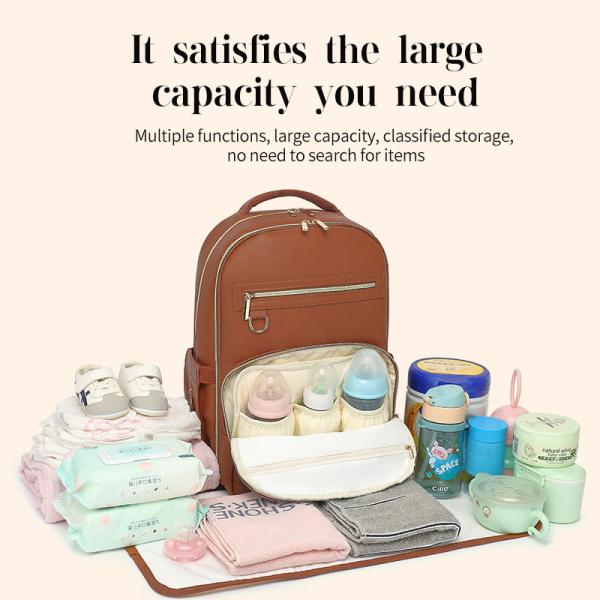 Factory  Baby Diaper Bag Multi Function High Capacity Mummy Bag Changing Bag