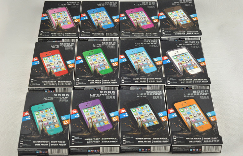 Green Dustproof Waterproof Cell Phone Case Lifeproof For Iphone 4s