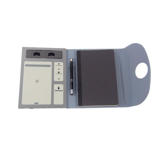 A5 PU Leather Wireless Charging Notebook Custom LED Logo For Business