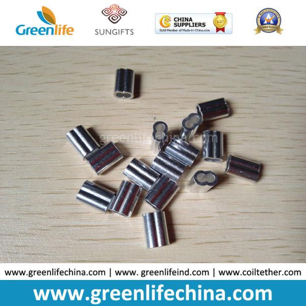 Plastic Lanyard  Assessory Metal Crimp for Cable Loop