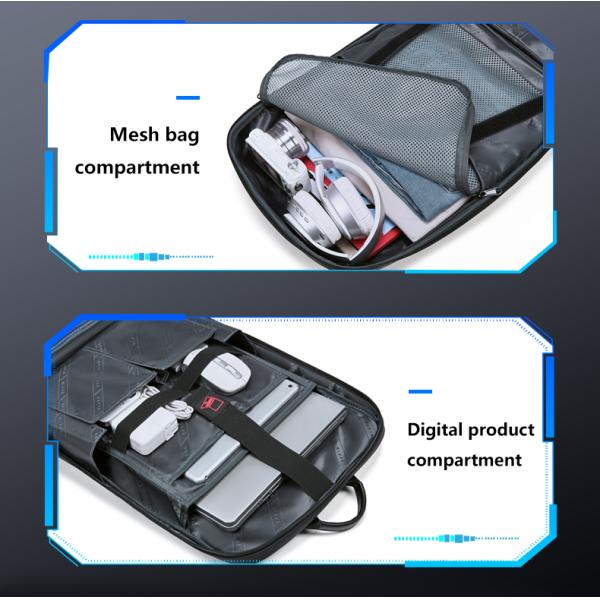 Fermeture à fermeture à glissière sac à dos d'affaires imperméable à l'eau