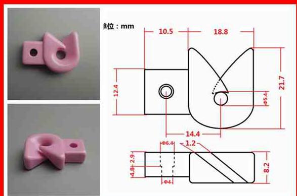 High Strength 99% Aluminum Oxide Ceramic Thread Guides With High Polishing