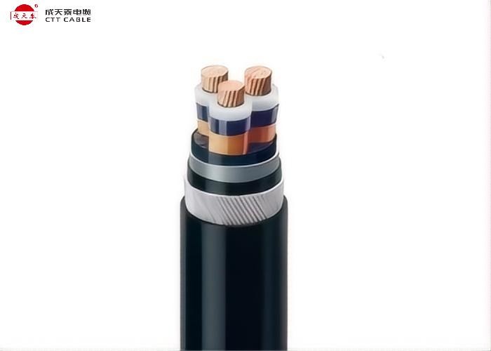 Медное ядро XLPE Изолированный кабель с обшивкой из ПВХ не бронированный 3.6/6 кВ до 26/35 кВ 3 ядра