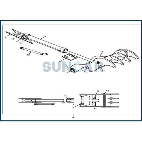 Комплект для ремонта уплотнения цилиндра большого пальца руки AT383237 для экскаватора JOHN DEERE 120D 210G