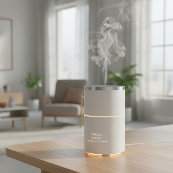 Waterless Pure Essential Oil Diffuser,Battery Operated Mini Scent Diffuser with 3 Mist Levels & Timers for Home, Car, Office