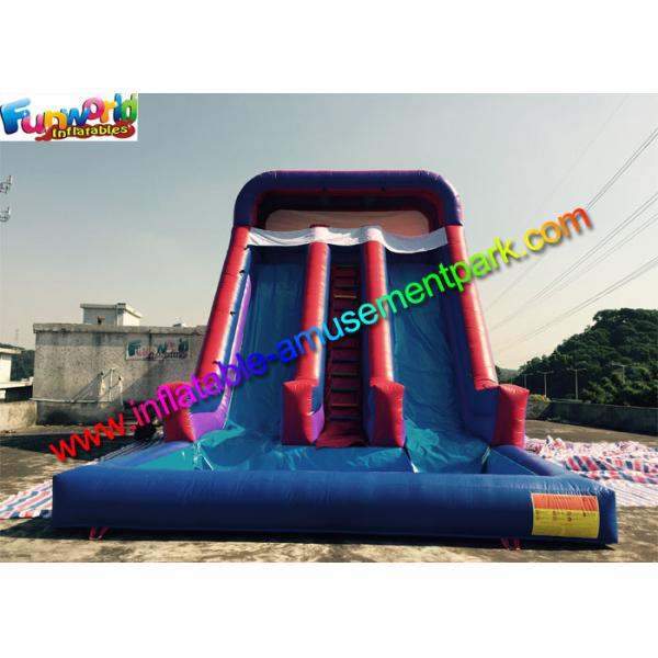 Гигантские на открытом воздухе раздувные водные горки большие с выплеском складывают 10ЛС5.5Вкс7Х вместе