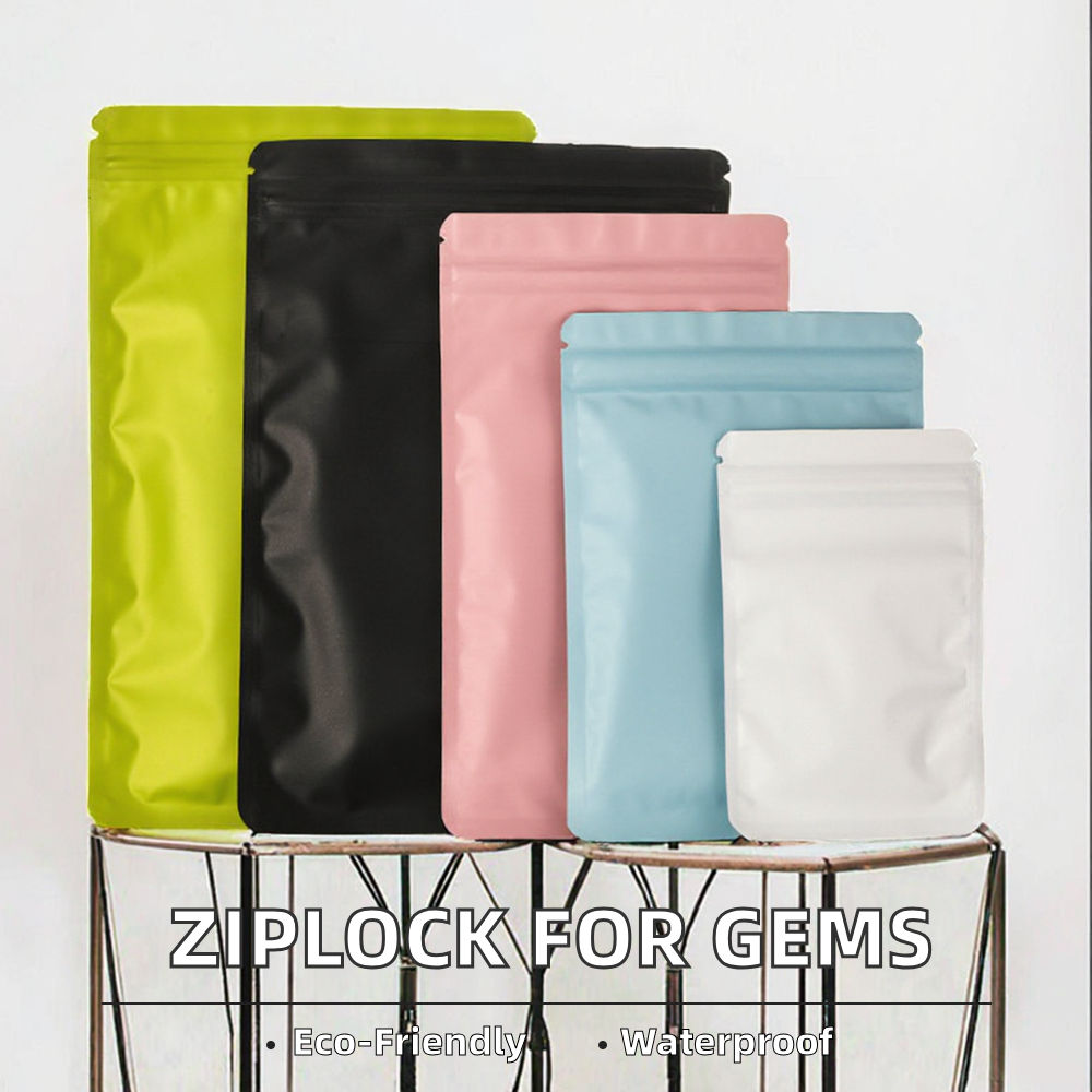 Flat Self Seal Zipper Top PE Bag with Recycled Materials Moisture Proof Matte Finish Low MOQ Carton Packaging for Jewelry