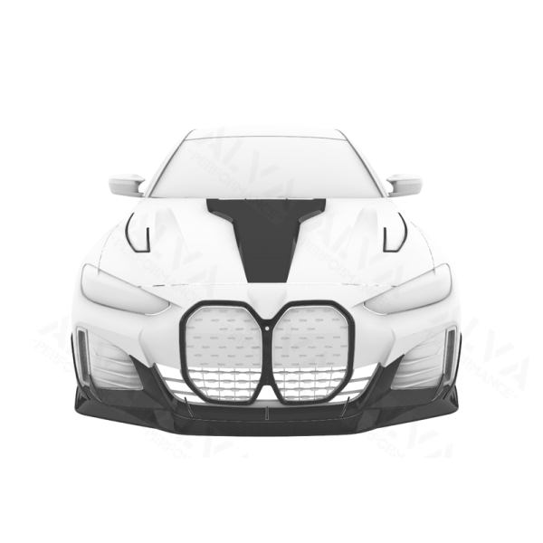 Excellent Fitment Superior ALVA X MiW Deign Dry Carbon Fiber Aero Body Kits BMW I4 Front Grille Hood Bonnet Accessories