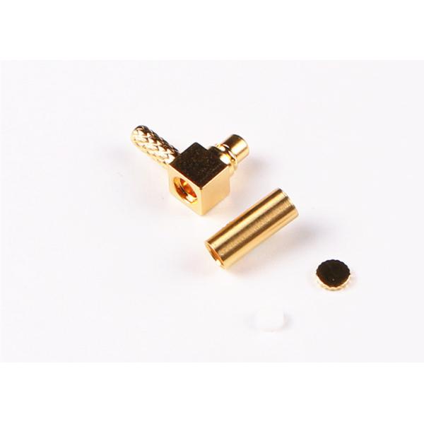 50 Or 75Ohm Gold Plated MCX Right Angle Plug Male Crimp RF Coaxial Connector