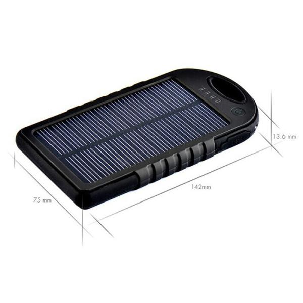 Laser Logo Yellow Solar Powered Portable Charger 6000mAh Bettery Capacity