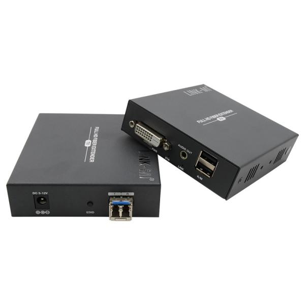 DVI Fiber Optic HDMI Extender 2KM LC KVM DVI Extender Over Fiber