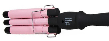 Triple Wave curling iron JR-266-19# pink