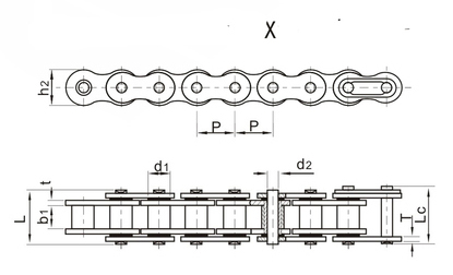 415 420 428 cadenas impulsor de transmisión alean la cadena de acero del piñón de la motocicleta