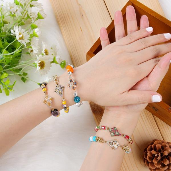 O forte do conector do zircão do leopardo perla o Natal do bracelete combinado