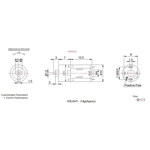 Low Noise Micro Gear Motor , 10mm 12mm Planetary Gear Motor 12v For Small Smart Lock